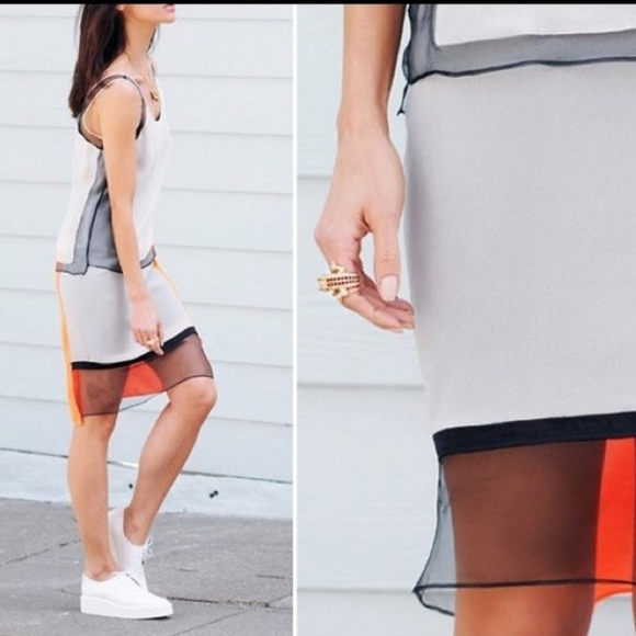 HELMUT Lang colorblock dress sz Small - Picture 1 of 10